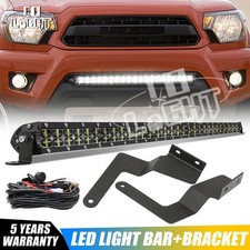 Fit 2005-2015 Toyota Tacoma Hidden Bumper Grille 32inch 180w Led Light Bar Kit