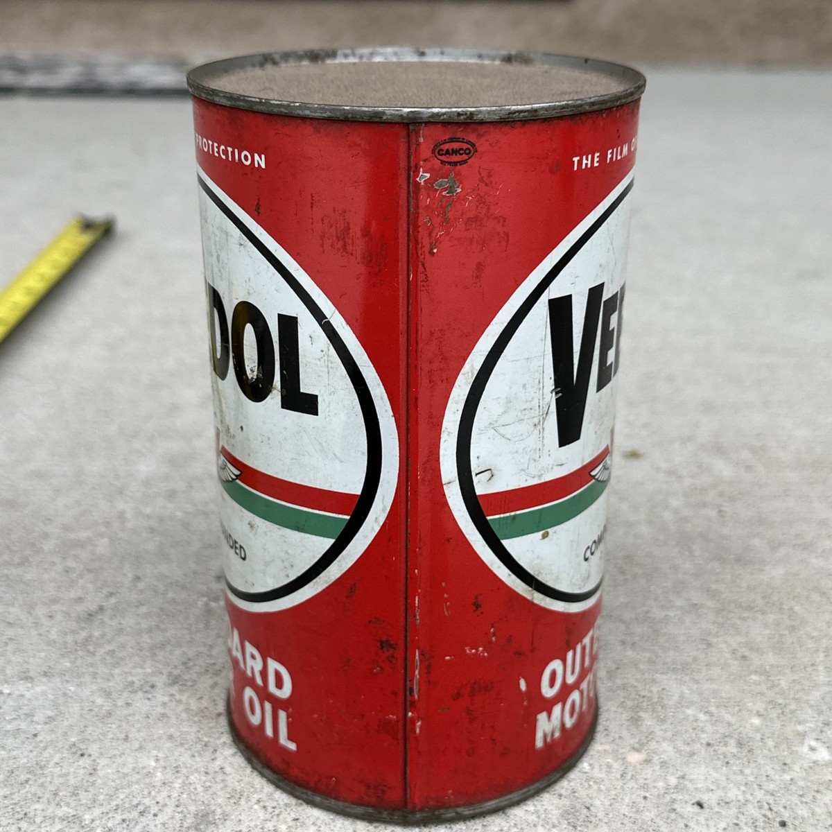 Vintage Veedol Motor Oil Can Outboard Motor Oil Imperial Quart | eBay