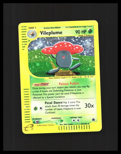 Vileplume Pokémon Expedition Base Set E-Reader 31/165 Holo Rare LP-