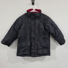 LL Bean Boys Down Filled Puffer Jacket Size 6 Plaid Outdoor Winter Ski