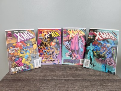 The Uncanny X-Men #334 to #337 Marvel Lot 1996 Onslaught Phase 1 & 2 X-Men VG