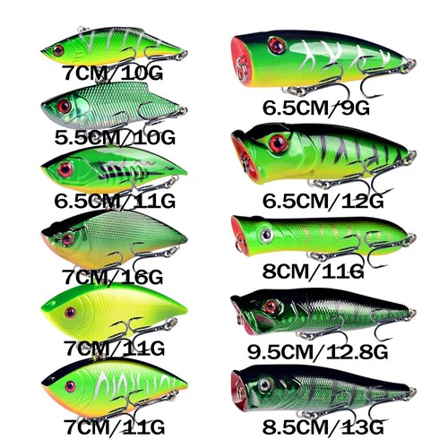 Lot De 26 Leurres Crankbait Peints – Minnow Swimbait – Pêche Carnassiers