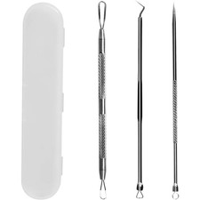 Stainless Steel Pimple Popper Tool Blackhead Remover Comedone Extractor Kit Acne