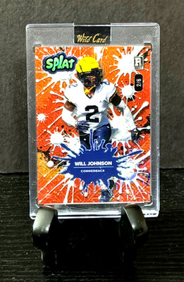 (2025) Will Johnson #2/6 Rookie Orange Splat Card Michigan Football