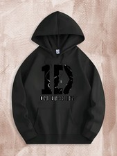 Men's  Women's Pink One Direction Logo Hooded Sweatshirt - Iconic Print Pullove