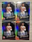 (4) Card Lot 2024-25 Prizm Black Cade Cunningham Auto Silver Pistons