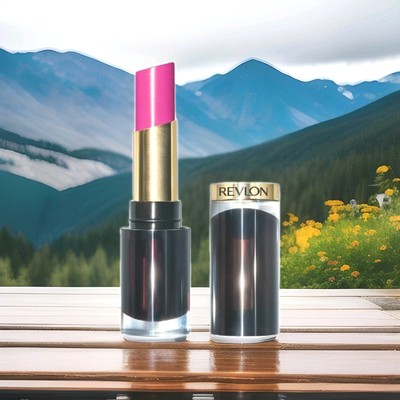 2x Revlon Super Lustrous Glass Shine Lipstick #022 Fuchsia Gleam. 0.11 oz each. 