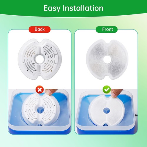 4 Packungen Katzenbrunnenfilter für Ultra Silent Katzenbrunnen 67Oz/2L mit LE - Bild 3 von 5