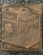 Vtg Chase & Sanborns Coffee Royal Pudding Advertising Letterpress Printers Block
