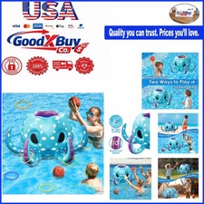 Inflatable Octopus Pool Toy 2-in-1 Water Game Set for Kids Adults Summer Play...