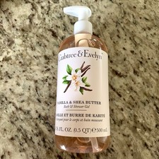 Crabtree  Evelyn Vanilla  Shea Butter Bath  Shower Gel 16.9oz / 500ml