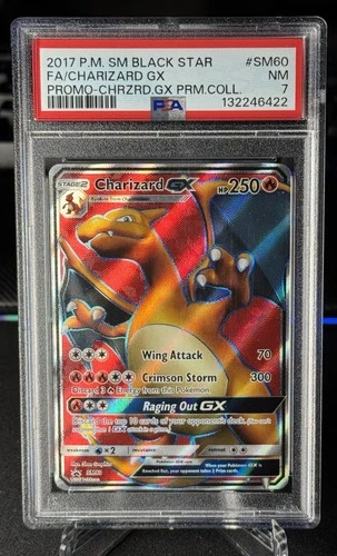 Charizard GX SM60 - 2017 Pokemon Sun & Moon Black Star Promo - PSA 7