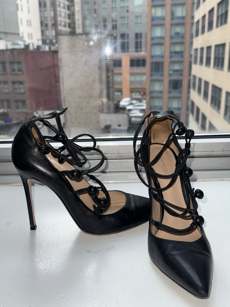 GIANVITO ROSSI Lace Up Heels for Women with Upper Leather for sale