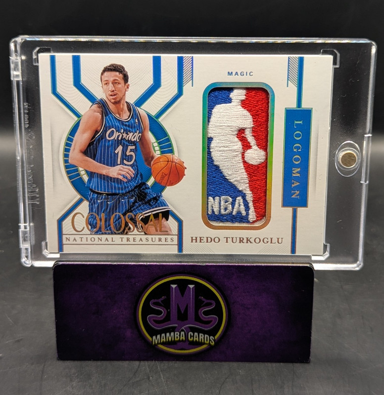 2020-21 Panini National Treasures Hedo Turkoglu Colossal Logoman 1/1 Magic RARE