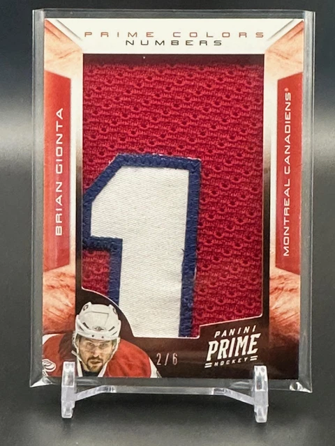 2012-13 Panini Prime Colors Numbers #65 Brian Gionta /6 Patch Canadiens