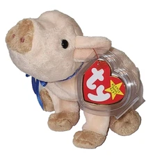 Ty Beanie Baby - KNUCKLES the Pig (6 Inch) NEW MWMTs Stuffed Animal Toy
