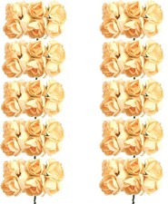 144pcs Mini Paper Flowers, 30mm Champagne Roses for DIY Crafts  Decor