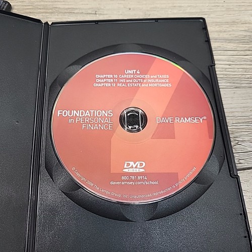 *missing Unit 2* Foundations In Personal Finance DVD Set Financial Peace Ramsey - Picture 9 of 10