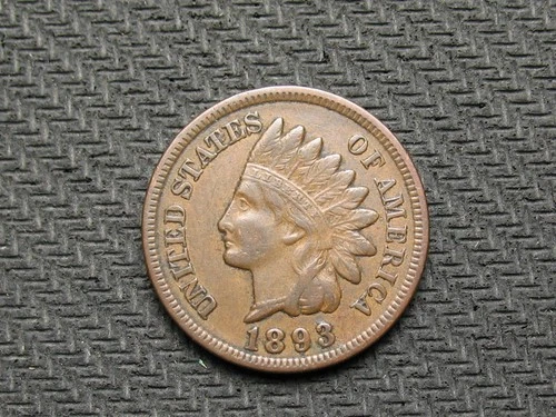 🔥OLD COIN SALE XF 1893 INDIAN HEAD CENT PENNY PARTIAL LIBERTY 🔥LOT 323us