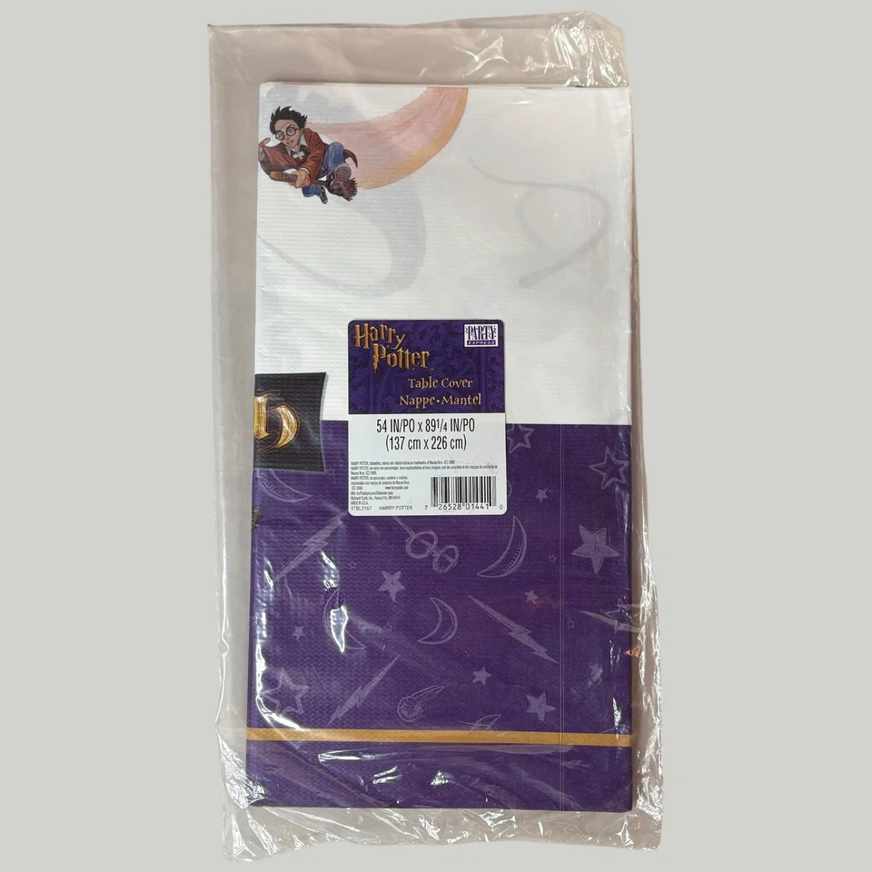 (2) - Suprimentos para festa capa de mesa de plástico pedra feiticeiros Harry Potter anos 2000 vintage - Imagem 4 de 4