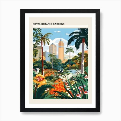 Royal Botanic Gardens Sydney Austra Framed Wall Art Poster Canvas Print Picture
