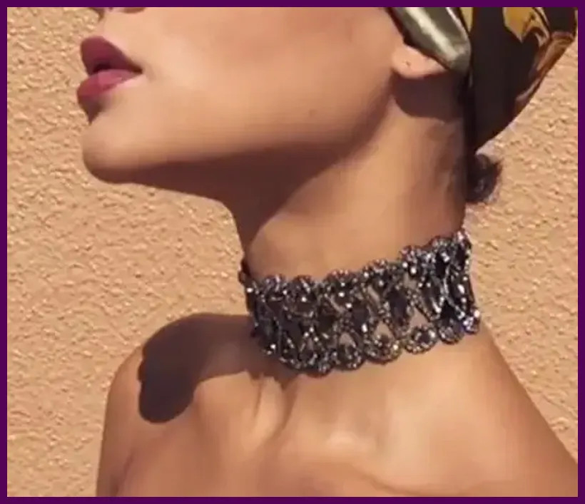 Rhinestone Choker Necklace 2025 Statement Necklaces For Women Big Fashion