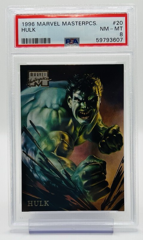 1996 Marvel Masterpieces Hulk #20 PSA 8