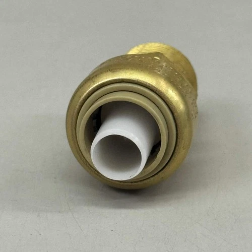 JONES STEPHENS (3 Pack) Plumbite Push On Male Adapter 1/2"x1/2" Brass C77417LF - Picture 6 of 8