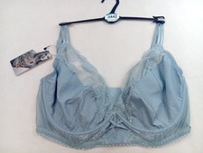 EX M&S Underwired Full Cup Bra Colour L STL Blue Size 38DD Ref 3442