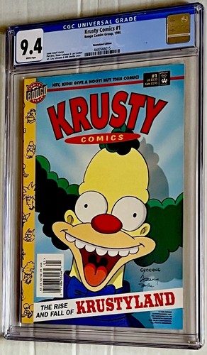 Krusty Comics 1 Cgc 9.4 Newstand Edition 1995
