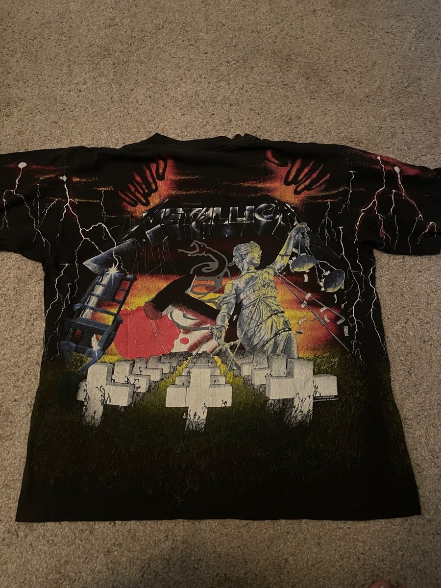 LLICA 1991 OVP BROKUM XL ヴィンテージ Vintage Metallica Master Of Puppets T-shirt XL 1991 Brockum Tag