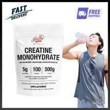 HEARTHY FOODS Creatine Monohydrate Micronized Powder 500G - 100 Servings, 500 US
