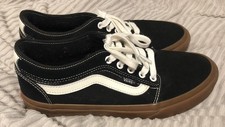 Mens Vans Chukka Low Sidestripe Skate Shoes Black/Gum - Size US 8