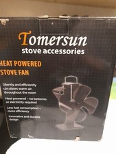 Tomersun 4-Blade Heat Powered Stove Fan  VDSF684B Black