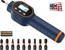 10-Piece Set Digital Torque Screw Driver Electric Screwdriver 1/4" Dive 0.2-2N.m