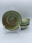 Vintage Frankoma Soup Cereal Bowls Set of 4 Prairie Green Glaze 5X