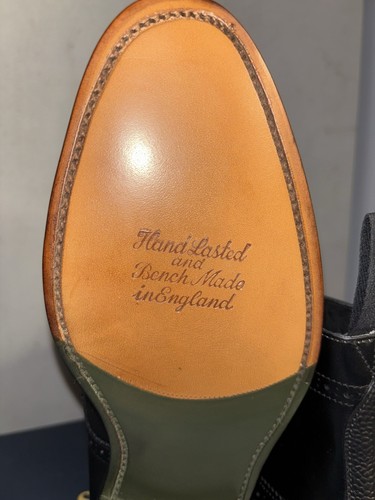 Trickers M7655 Black Leather Brogue Wingtip Country Boots Size 5 New 288 - 第 8/13 張圖片
