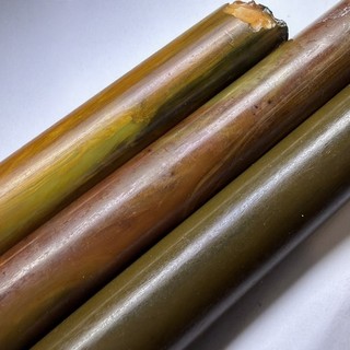 VINTAGE ART DECO MARBLED MULTI COLOR END OF DAY BAKELITE ROD LOT 216 GRAMS