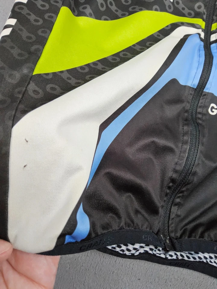 Camiseta deportiva de ciclismo artesanal para mujer mediana negra chaleco bolsillos con cremallera cremallera completa bicicleta Foto 2 de 4