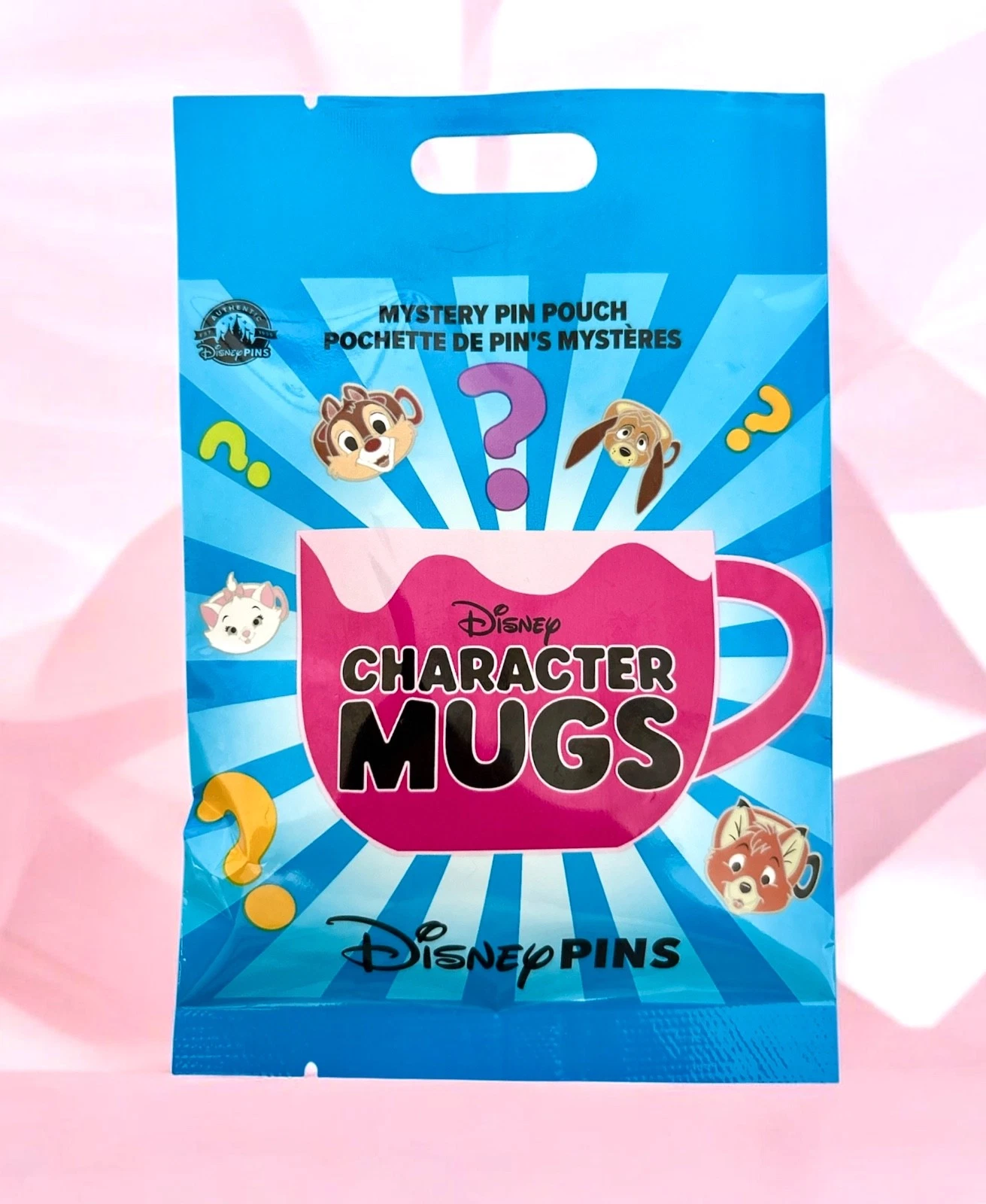 Disney Parks Character Mugs Mystery 5 Pin Pack Pouch Sealed - NEW