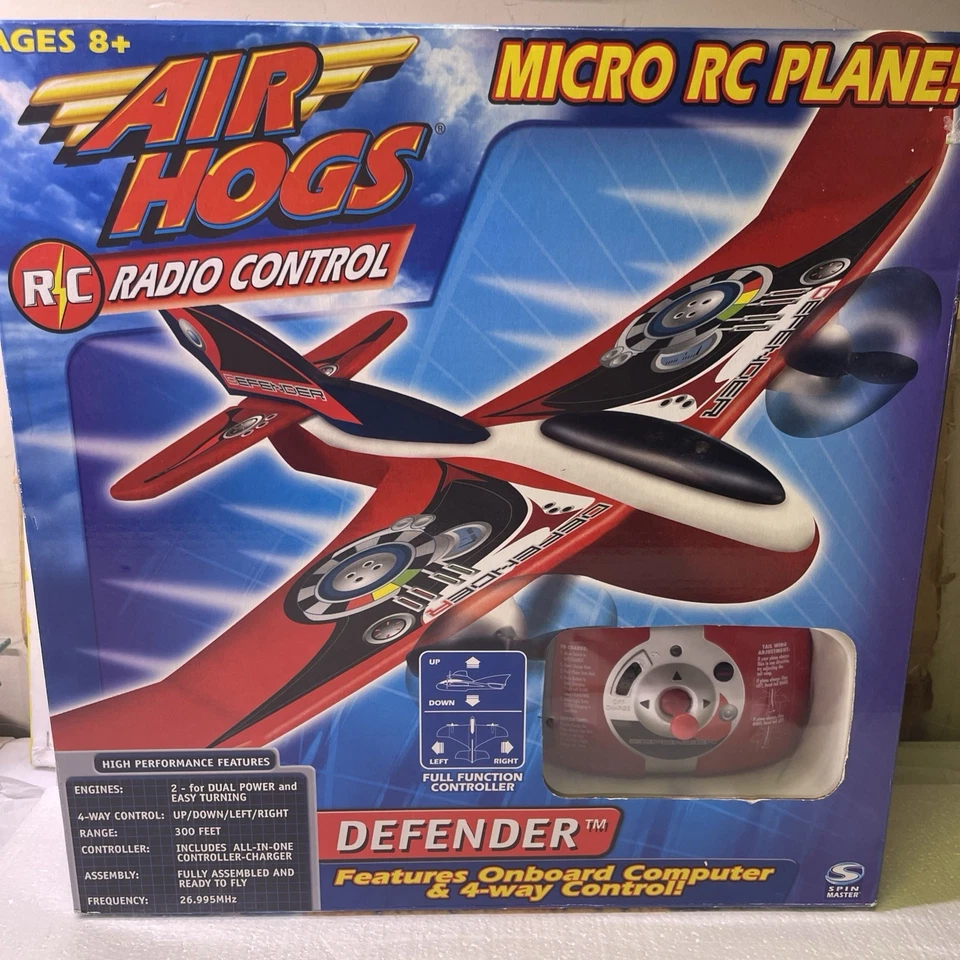 VINTAGE! 2005 Air Hogs RC Aero Ace Red Airplane RTF 🌟 BRAND NEW & SEALED!! - Image 2 of 4