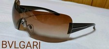 BVLGARI Side Logo Frameless Lightweight Sunglasses Brown Accessories e320