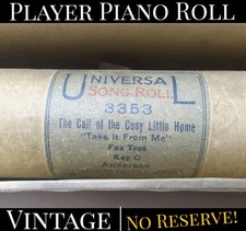   VINTAGE  PLAYER PIANO ROLL - Universal 3353 The Call Of The Cozy Little Home