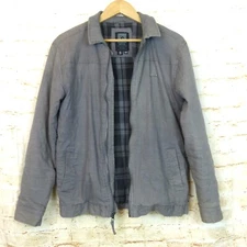 Rip Curl Jacket Mens S Gray Zip Insulated Inner Flannel Lining Surf Skate 90s