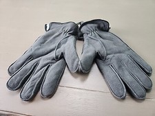 Nordstrom Rack Medium Leather Lined Gray Gloves K8