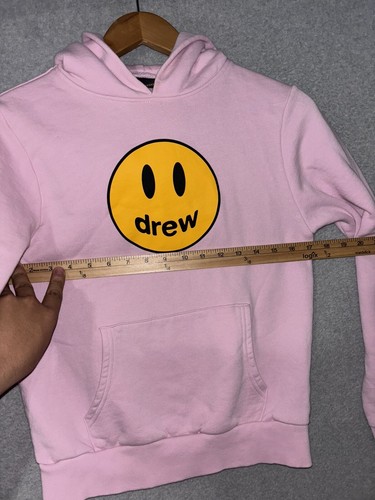 Drew House Mascot Hoodie Kids Youth 10 Pink Smiley Face Logo Pullover Sweater - Picture 12 of 12