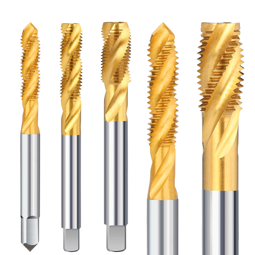 TiN-beschichteter Extrusions-Gewindebohrer M12 – Nutenlos, Für Präzises Gewindeschneiden Ohne Späne