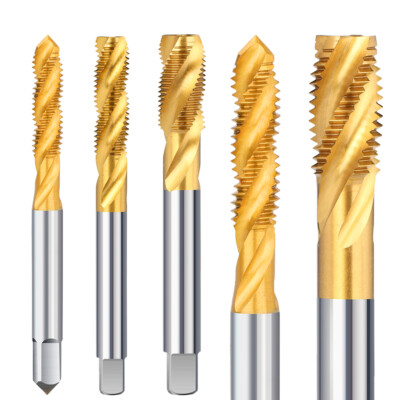 HSS Spiral Flute Thread Tap Metric M2-M18 Screw Threading Tap Titanium Coated