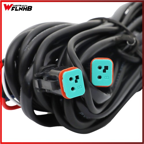 Spot Light LED Bar 12V 30A Plug And Play 2-Way High Beam Wiring Loom Harness Kit - Picture 3 of 9
