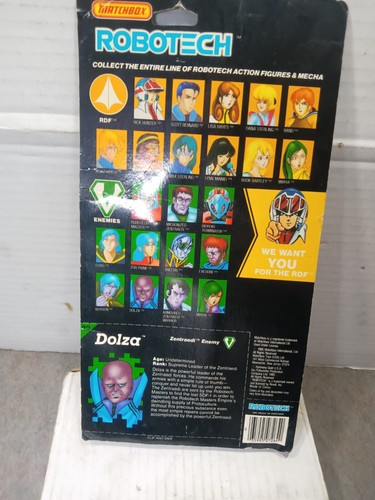 Matchbox Robotech Dolza zentraedi enemy 1985 in original package action figure - Picture 4 of 4